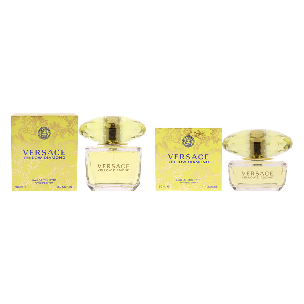 Versace Yellow Diamond Kit  Pc Kit 3oz EDT Spray, 1.7oz EDT Spray